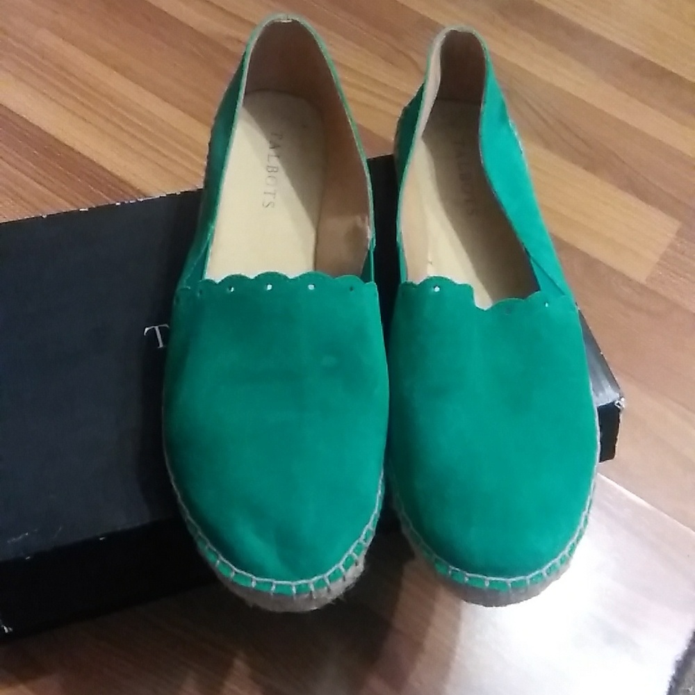 TALBOTS IZZY SCALLOP-EDGE ESPADRILLES 9M - Picture 2 of 8